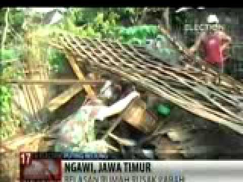Beliung Menerjang Ngawi, 17 Rumah Hancur