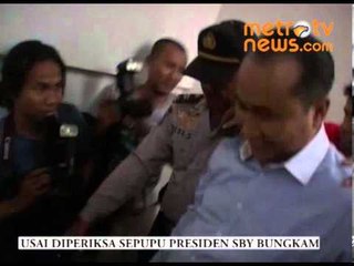 Usai Diperiksa Sepupu SBY Pulang Lewat Tangga Darurat