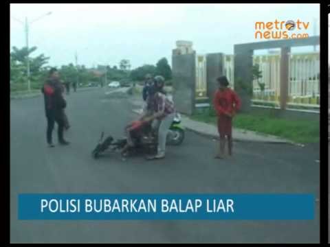 Polisi Bubarkan Balap Liar dengan Tembakan