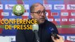 Conférence de presse AS Béziers - AJ Auxerre (1-0) : Mathieu CHABERT (ASB) - Pablo  CORREA (AJA) - 2018/2019