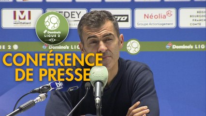 Conférence de presse FC Sochaux-Montbéliard - ESTAC Troyes (0-0) : Omar DAF (FCSM) - Rui ALMEIDA (ESTAC) - 2018/2019