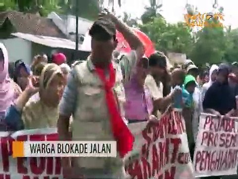 Tolak Pembangunan Pabrik Semen, Warga Blokade Jalan