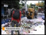 Polres Banyuwangi Musnahkan 5 345 Botol Miras