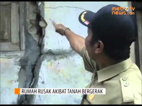 16 Rumah Rusak akibat Tanah Bergerak