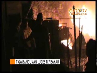 Tiga Bangunan Hangus Terbakar, Kerugian Miliaran Rupiah