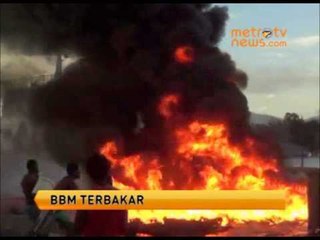 Diduga Akibat Puntung Rokok, Belasan Ton BBM Terbakar