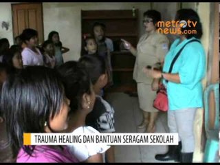Anak anak Korban Banjir Manado Ikut Trauma Healing