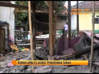 Rumah Ambles Akibat Penurunan Tanah