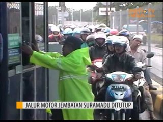 Jalur Motor di Jembatan Suramadu Ditutup