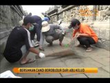 Candi Borobudur Dibersihkan dengan Sistem Kering