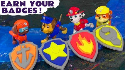 Paw Patrol Earn their Badges Rescue Story - La Pat' Patrouille Toy Cartoon for Kids Children
