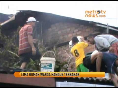 Lima Rumah Warga Hangus Terbakar