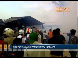 Arus Pendek Akibatkan Dua Ruko Ludes Terbakar