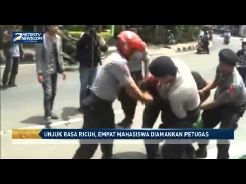 Unjuk Rasa Ricuh, Empat Mahasiswa Diamankan Petugas