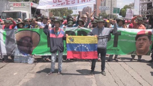 Chavistas se movilizan en Caracas en rechazo al ataque a sistema eléctrico