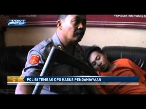 polisi tembak DPO kasus penganiayaan