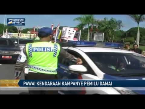 Pawai Kendaraan Parpol Warnai Kampanye Damai di Balikpapan