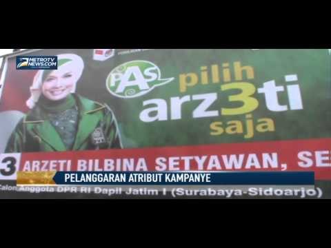 Atribut Kampanye Arzetti dan Sekjen PKB Banyak Langgar Aturan