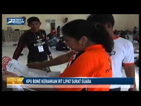 KPU Bone Kerahkan IRT Lipat Surat Suara
