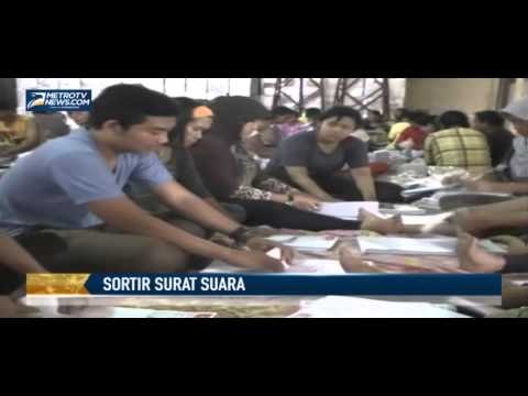 KPU Langkat Mulai Sortir dan Lipat Surat Suara