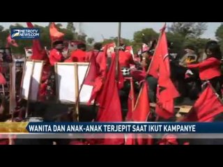 Wanita dan Anak-Anak Dievakuasi Saat Ikut Kampanye