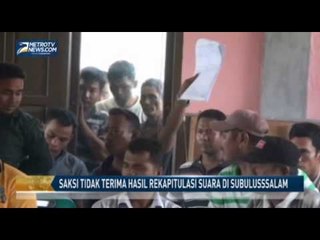 Saksi Ricuh karena Tidak Terima Hasil Rekapitulasi Pemilu di Subulussalam