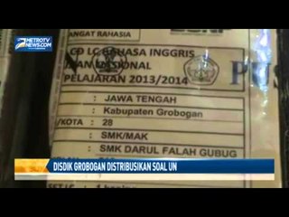 Disdik Grobogan Distribusikan Soal UN ke Sekolah sekolah