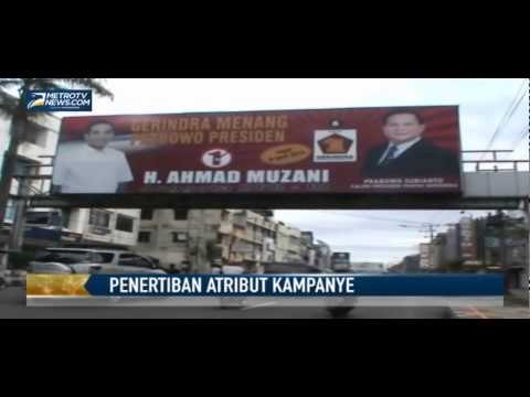 Ribuan Atribut Kampanye belum Ditertibkan