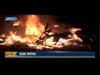 Serang Warga, Kendaraan Geng Motor Dibakar
