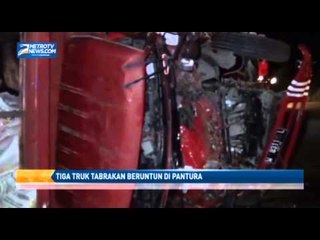 Tiga Truk Tabrakan Beruntun di Pantura