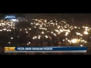 Ribuan Jemaat Kristiani Toraja Pesta Obor Rayakan Paskah
