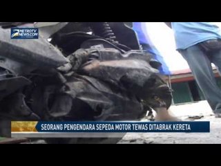 Seorang Pengendara Sepeda Motor Tewas Ditabrak Kereta