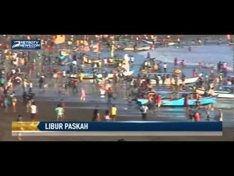 Libur Paskah, Pantai Pangandaran Disesaki Pengunjung