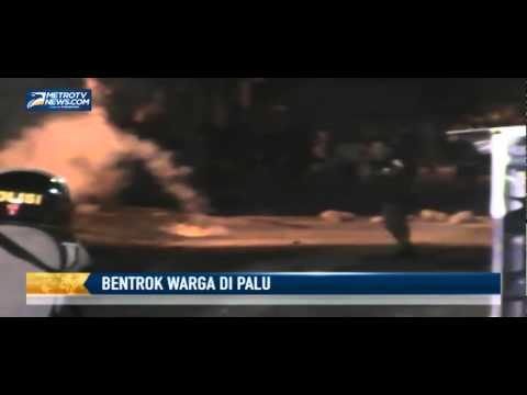 Bentrok di Kota Palu, Sejumlah Warga dan Polisi Luka luka