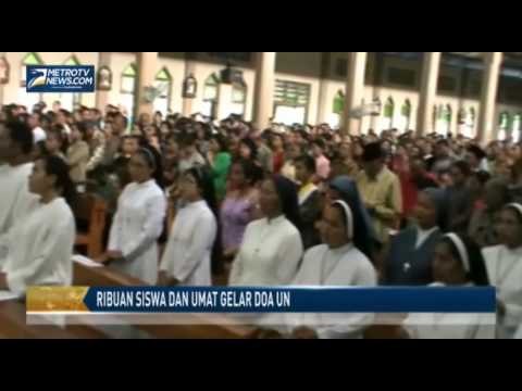 Jelang UN, Ribuan Siswa dan Umat Gelar Doa Bersama