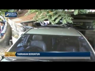 Kecelakaan Beruntun Antara Truk Vs Mobil Vs Motor