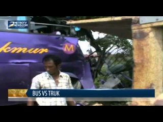 Bus Vs Truk, Dua Orang Tewas