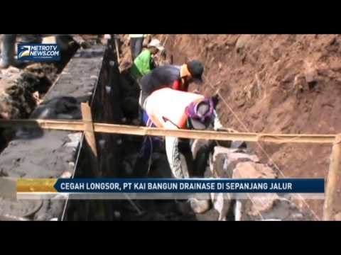 Cegah Longsor Susulan, PT KAI Bangun Drainase