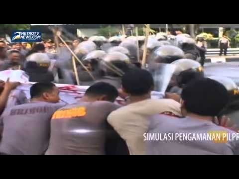 Polda Riau Gelar Simulasi Pengamanan Pilpres