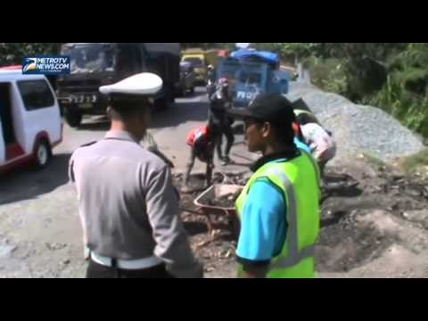 Jelang Arus Mudik, Jalintim Lampung Diperbaiki