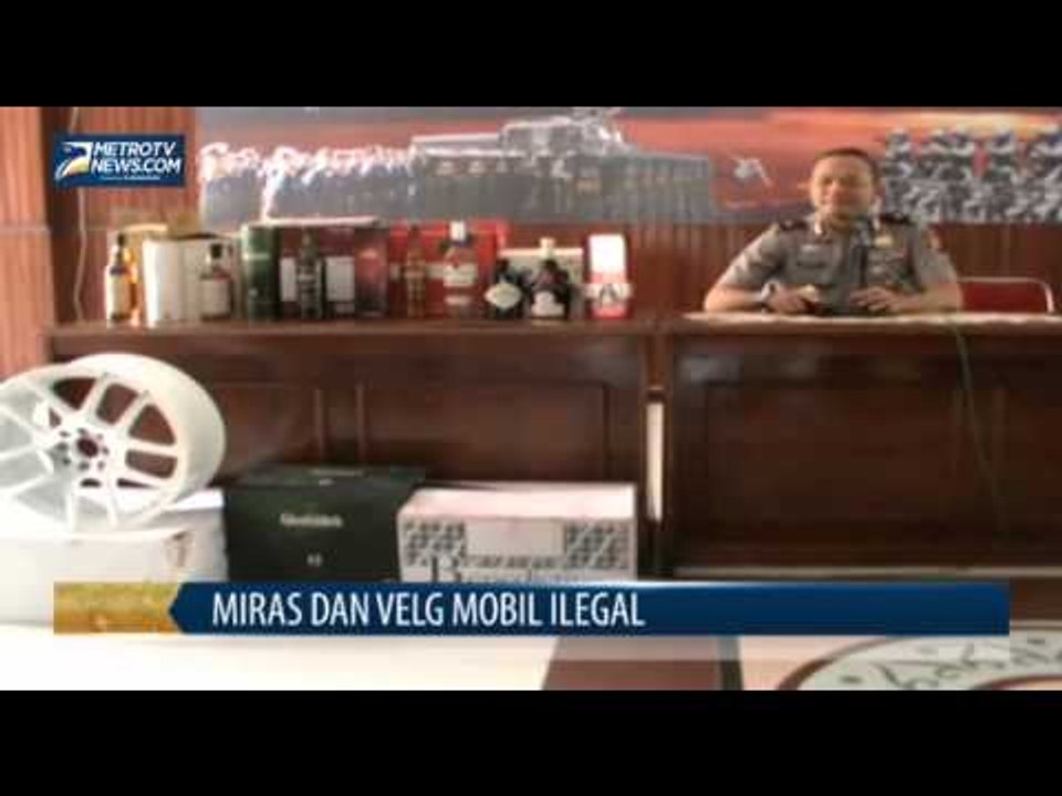 Ribuan Miras dan Ratusan Velg Mobil Asal Malaysia Disita Polisi