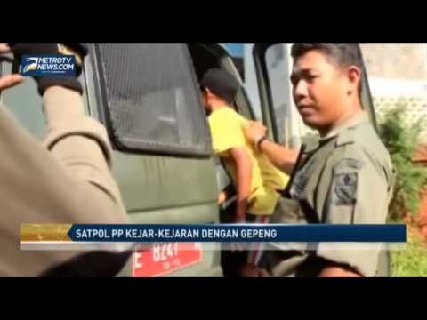 Satpol PP Kejar Kejaran dengan Gepeng