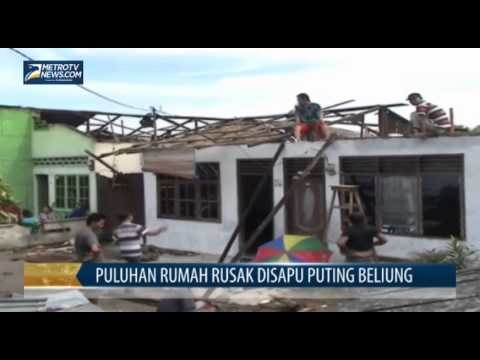 Puluhan Rumah Rusak Diterjang Puting Beliung