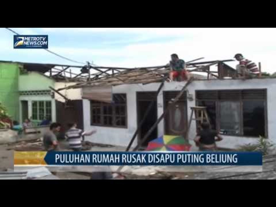 Puluhan Rumah Rusak Diterjang Puting Beliung