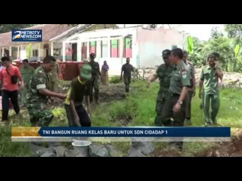 TNI Bangun Ruang Kelas Baru untuk SDN Cidadap 1
