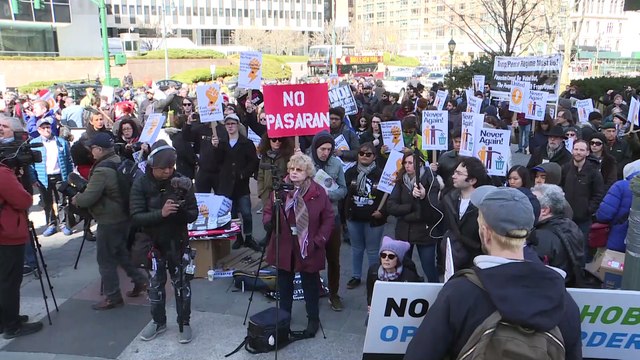 Irkçılık ve faşizm karşıtı yürüyüş - NEW YORK