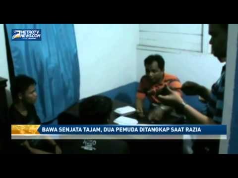 Bawa Senjata Tajam, Dua Pemuda Ditangkap Saat Razia