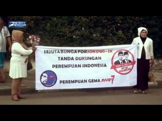 Aksi Sejuta Bunga Dukung Jokowi di Banjarmasin