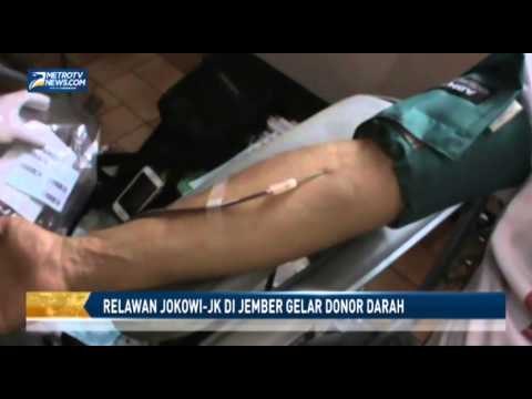 Relawan Jokowi JK di Jember Gelar Donor Darah
