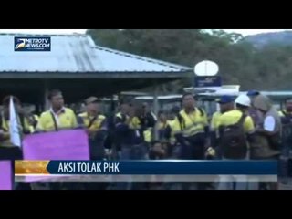 Karyawan Newmont Gelar Aksi Tolak PHK